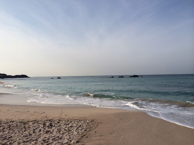 角島の海岸。冬の海もいいですね。